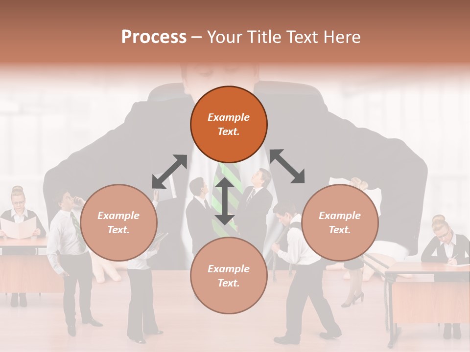 A Man In A Suit And Tie Standing In Front Of A Group Of People PowerPoint Template
