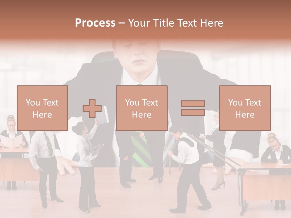 A Man In A Suit And Tie Standing In Front Of A Group Of People PowerPoint Template