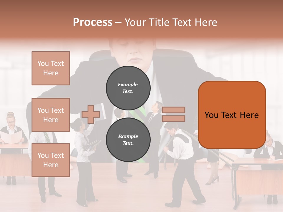 A Man In A Suit And Tie Standing In Front Of A Group Of People PowerPoint Template