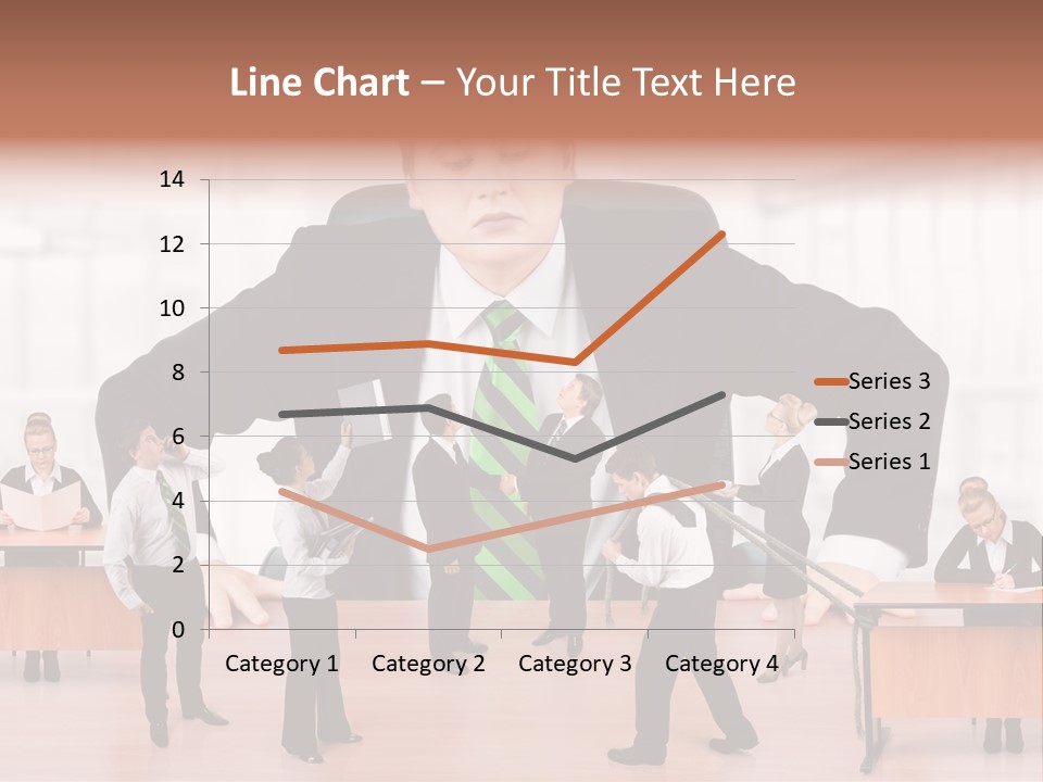 A Man In A Suit And Tie Standing In Front Of A Group Of People PowerPoint Template