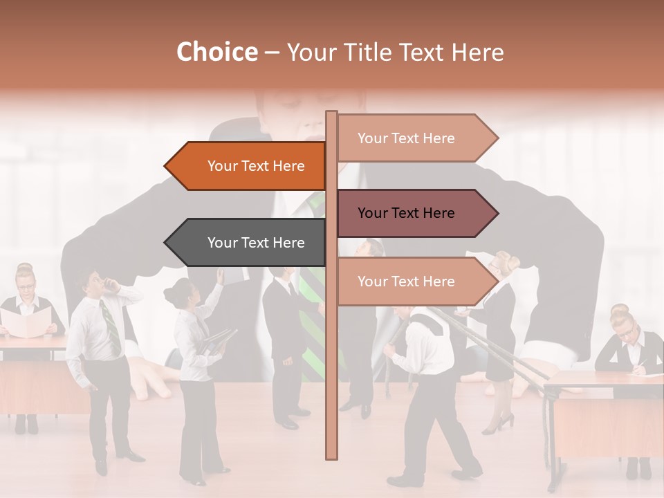 A Man In A Suit And Tie Standing In Front Of A Group Of People PowerPoint Template