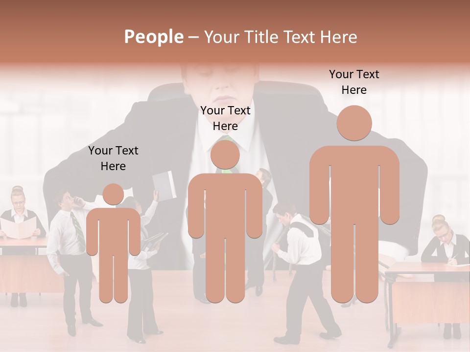 A Man In A Suit And Tie Standing In Front Of A Group Of People PowerPoint Template