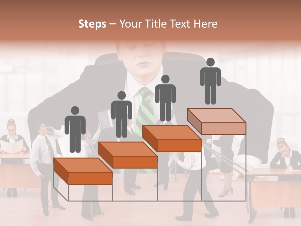 A Man In A Suit And Tie Standing In Front Of A Group Of People PowerPoint Template