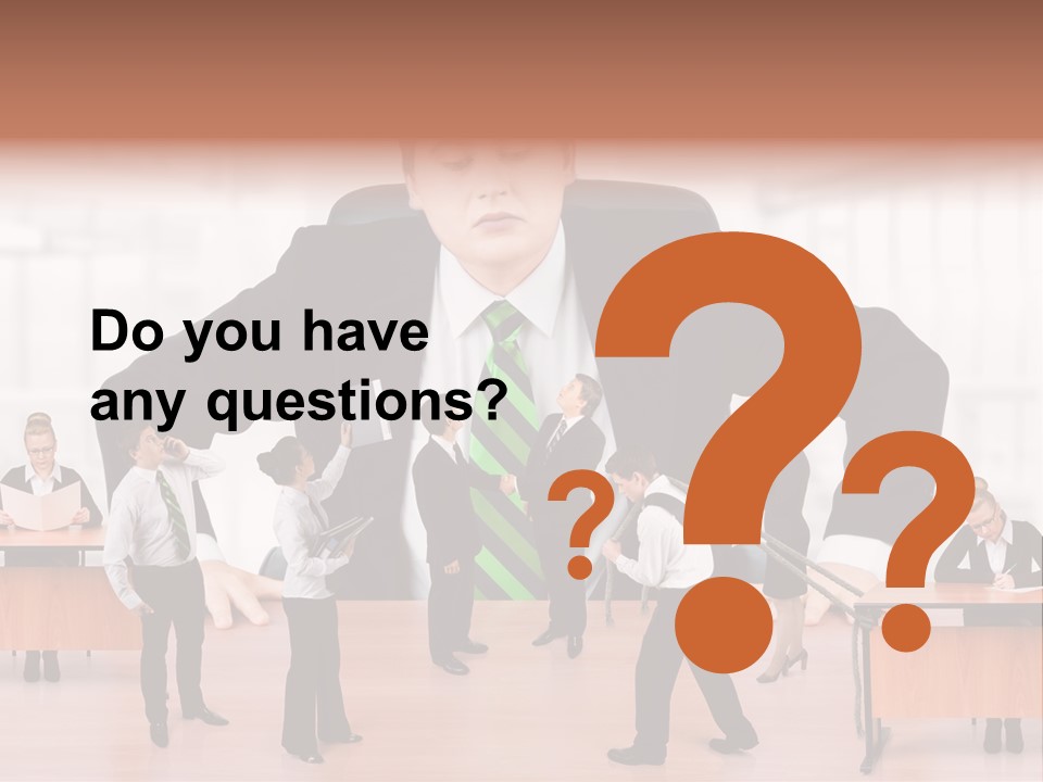 A Man In A Suit And Tie Standing In Front Of A Group Of People PowerPoint Template