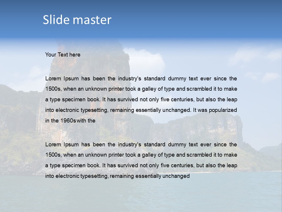 A Large Body Of Water With Mountains In The Background PowerPoint Template