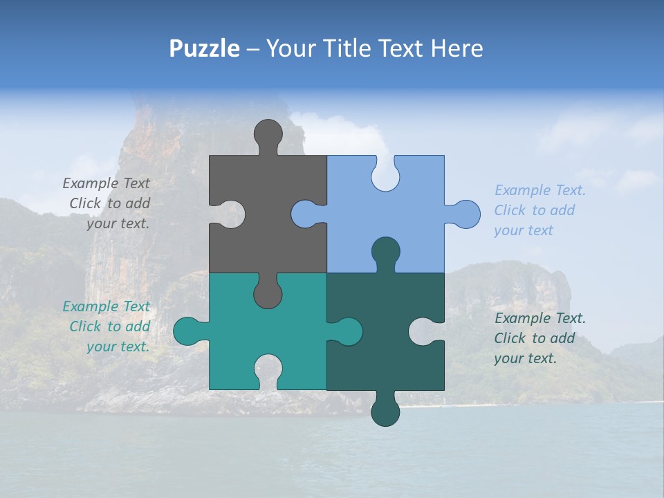 A Large Body Of Water With Mountains In The Background PowerPoint Template