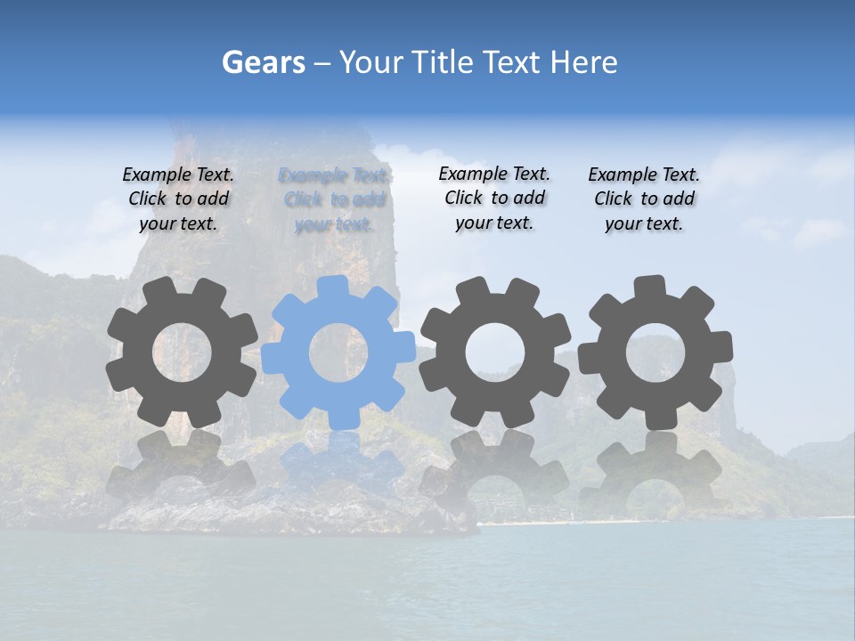 A Large Body Of Water With Mountains In The Background PowerPoint Template