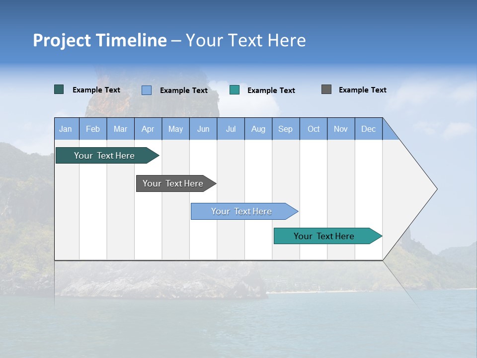 A Large Body Of Water With Mountains In The Background PowerPoint Template