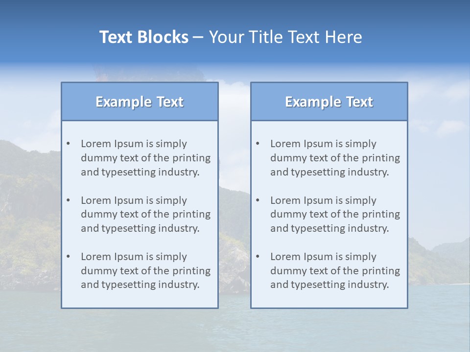 A Large Body Of Water With Mountains In The Background PowerPoint Template