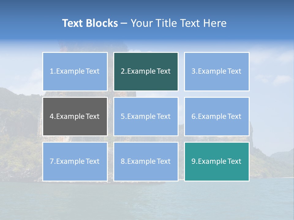 A Large Body Of Water With Mountains In The Background PowerPoint Template