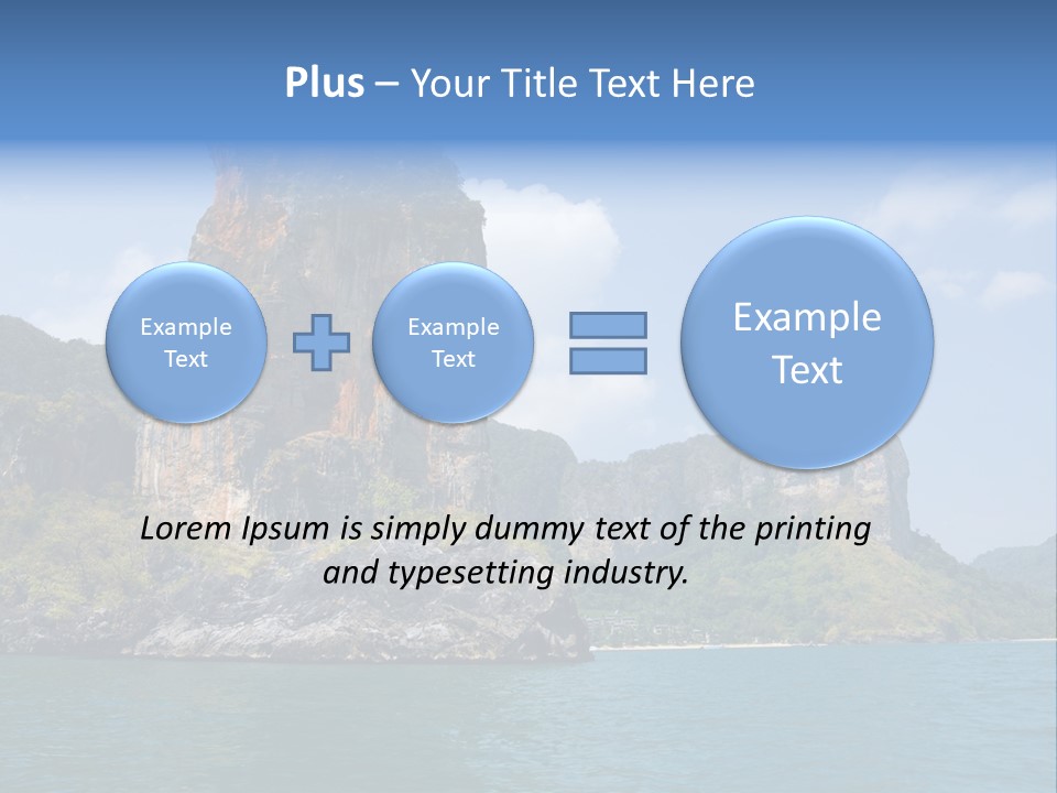 A Large Body Of Water With Mountains In The Background PowerPoint Template