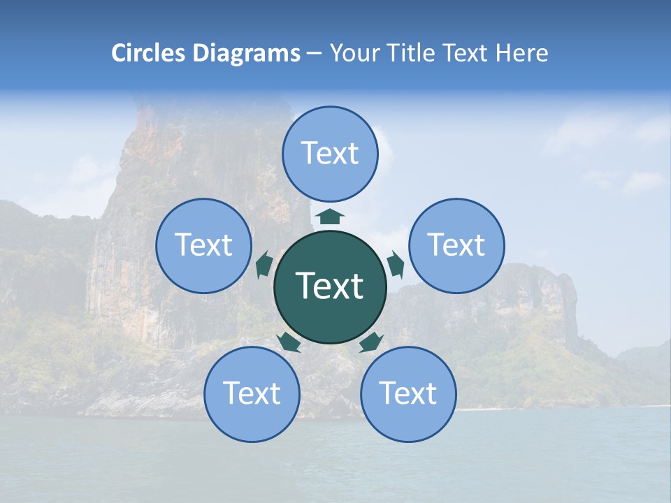 A Large Body Of Water With Mountains In The Background PowerPoint Template