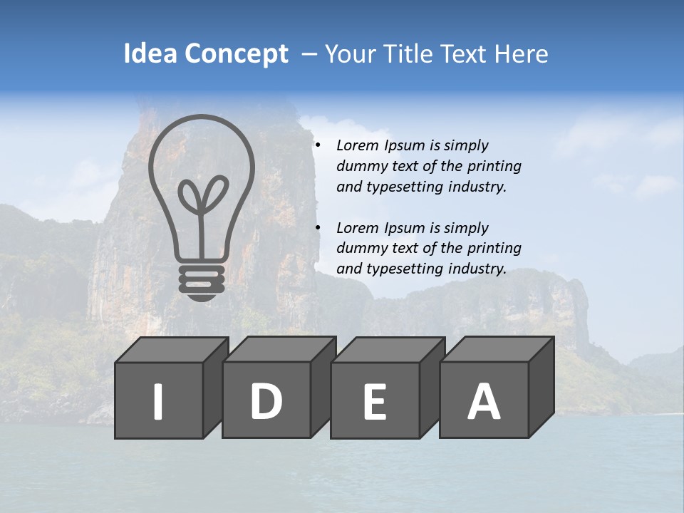 A Large Body Of Water With Mountains In The Background PowerPoint Template