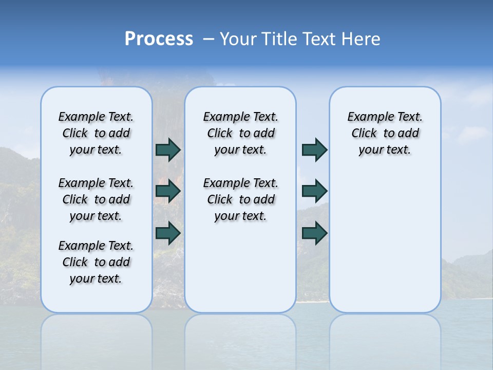 A Large Body Of Water With Mountains In The Background PowerPoint Template