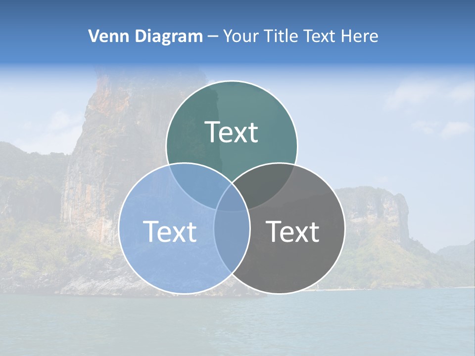 A Large Body Of Water With Mountains In The Background PowerPoint Template