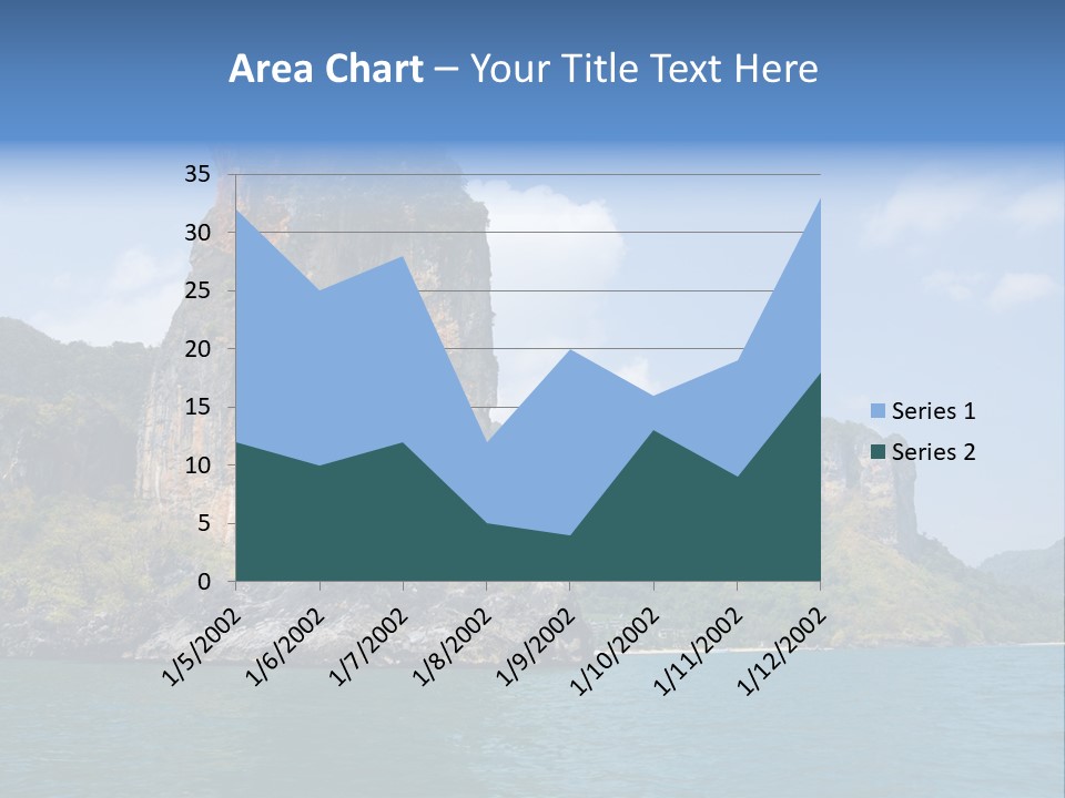 A Large Body Of Water With Mountains In The Background PowerPoint Template