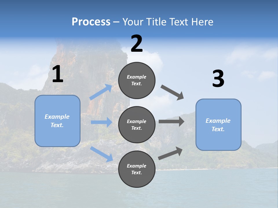 A Large Body Of Water With Mountains In The Background PowerPoint Template