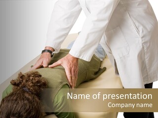 A Person Getting A Back Massage From A Doctor PowerPoint Template