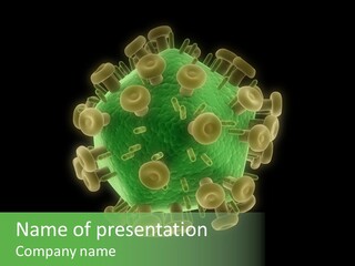 A Green And Yellow Corona Corona Powerpoint Presentation PowerPoint Template