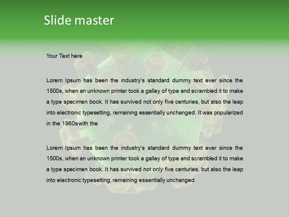 A Green And Yellow Corona Corona Powerpoint Presentation PowerPoint Template