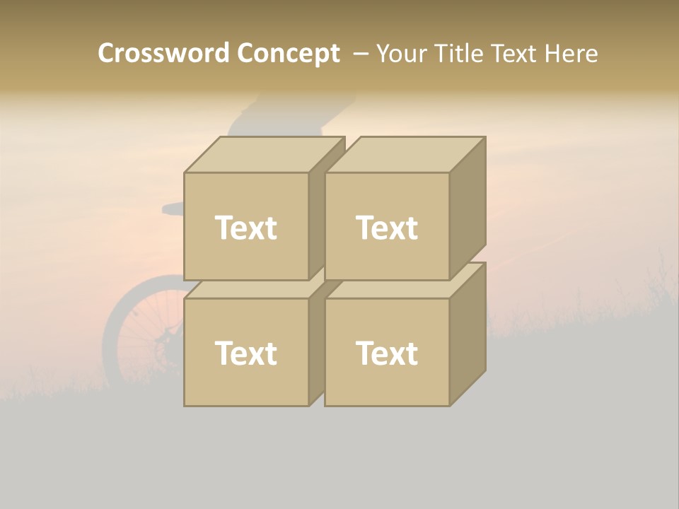 A Silhouette Of A Person Riding A Bike At Sunset PowerPoint Template