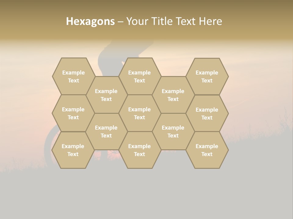 A Silhouette Of A Person Riding A Bike At Sunset PowerPoint Template