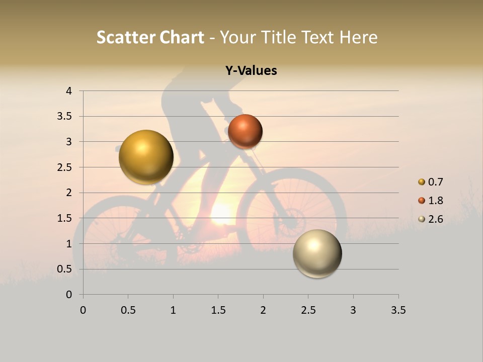 A Silhouette Of A Person Riding A Bike At Sunset PowerPoint Template