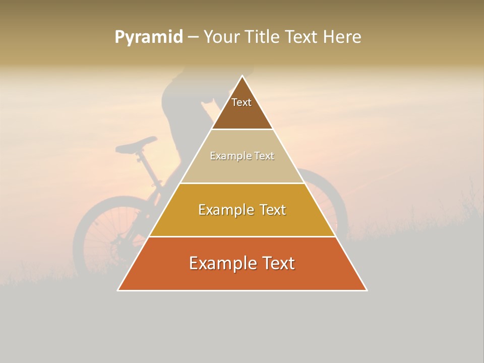 A Silhouette Of A Person Riding A Bike At Sunset PowerPoint Template