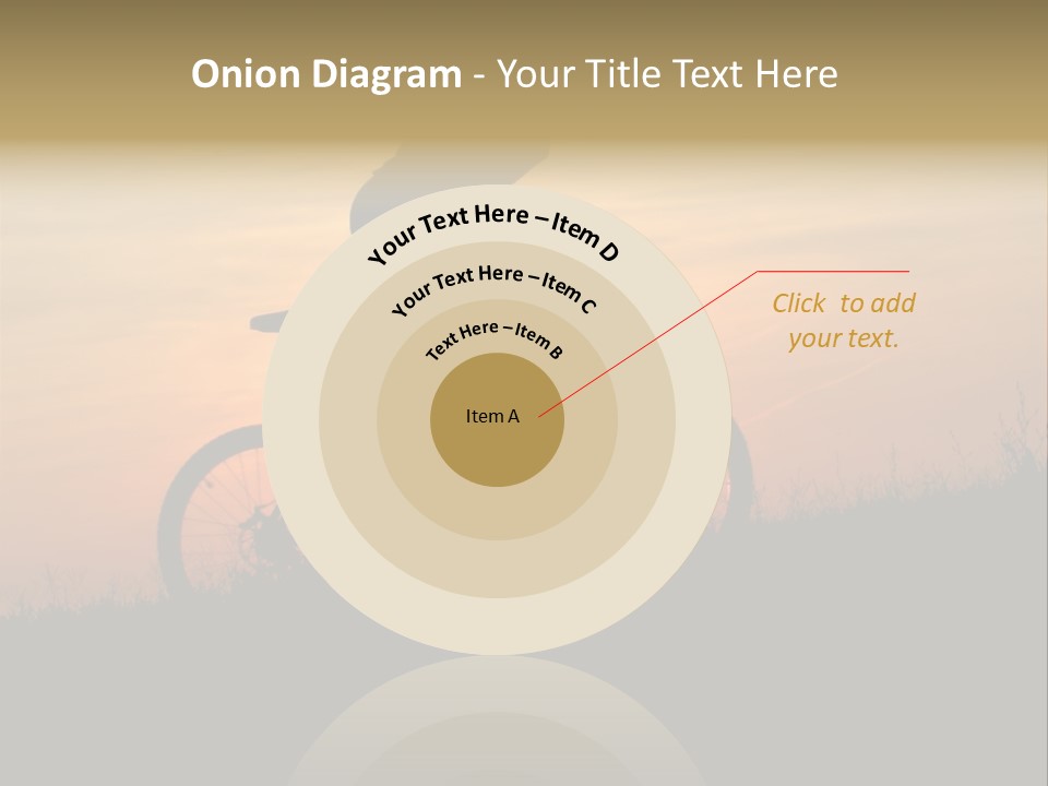 A Silhouette Of A Person Riding A Bike At Sunset PowerPoint Template