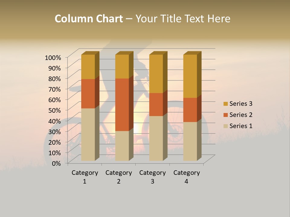 A Silhouette Of A Person Riding A Bike At Sunset PowerPoint Template