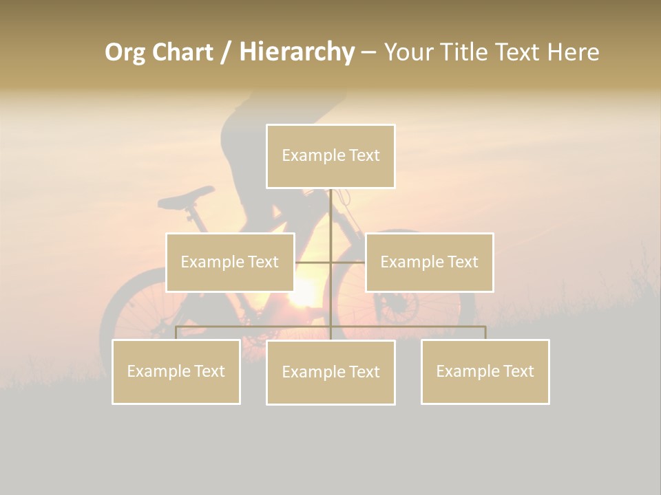A Silhouette Of A Person Riding A Bike At Sunset PowerPoint Template