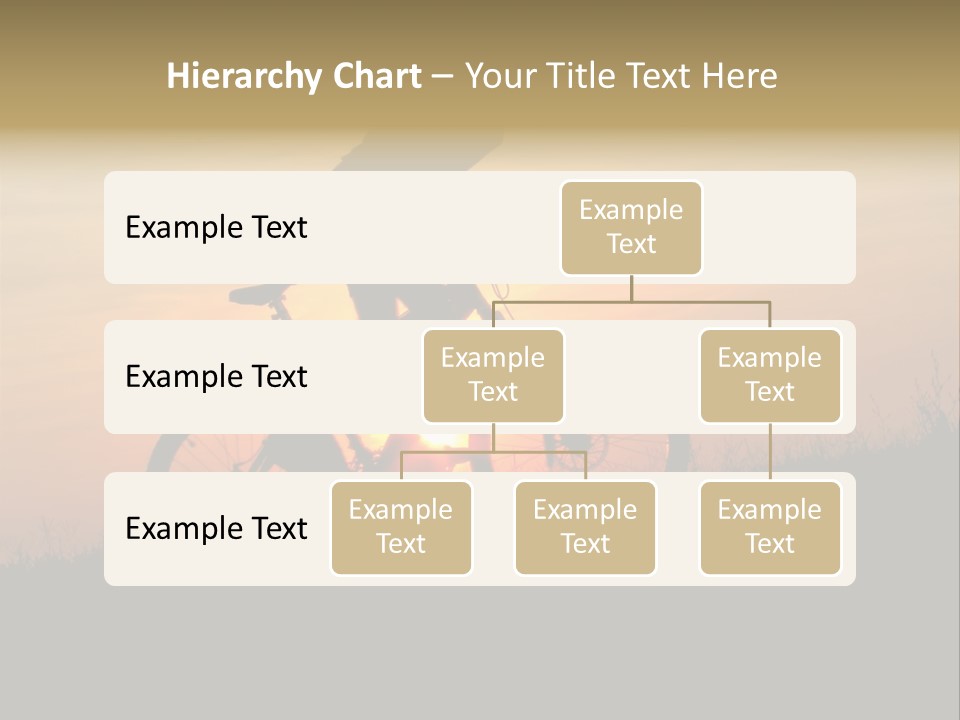 A Silhouette Of A Person Riding A Bike At Sunset PowerPoint Template