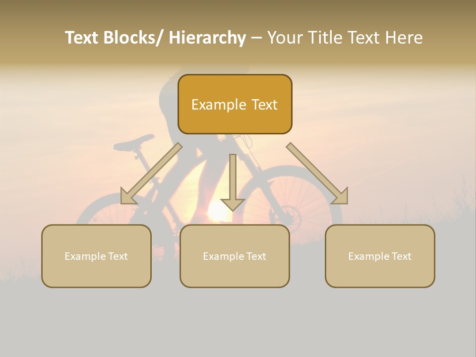 A Silhouette Of A Person Riding A Bike At Sunset PowerPoint Template