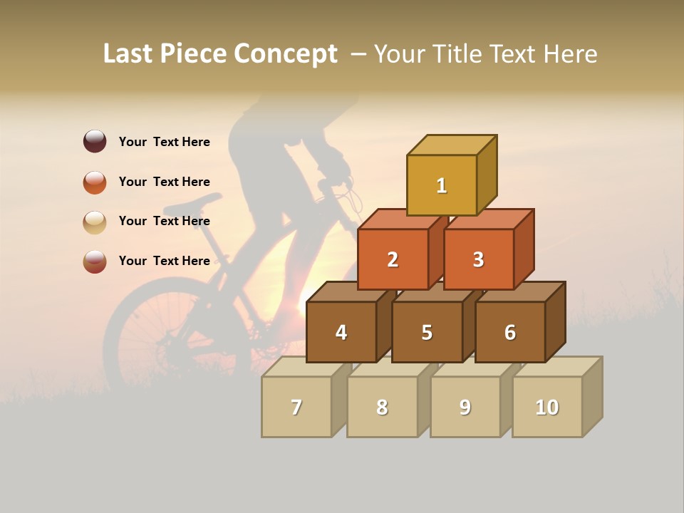 A Silhouette Of A Person Riding A Bike At Sunset PowerPoint Template