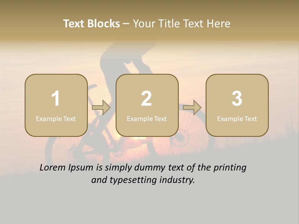 A Silhouette Of A Person Riding A Bike At Sunset PowerPoint Template