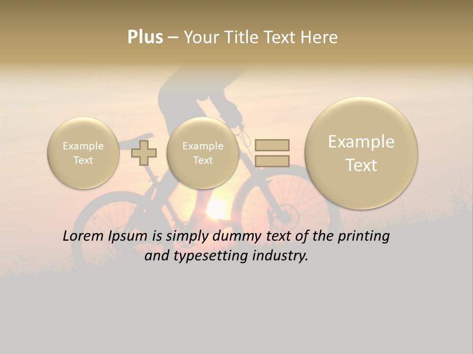 A Silhouette Of A Person Riding A Bike At Sunset PowerPoint Template