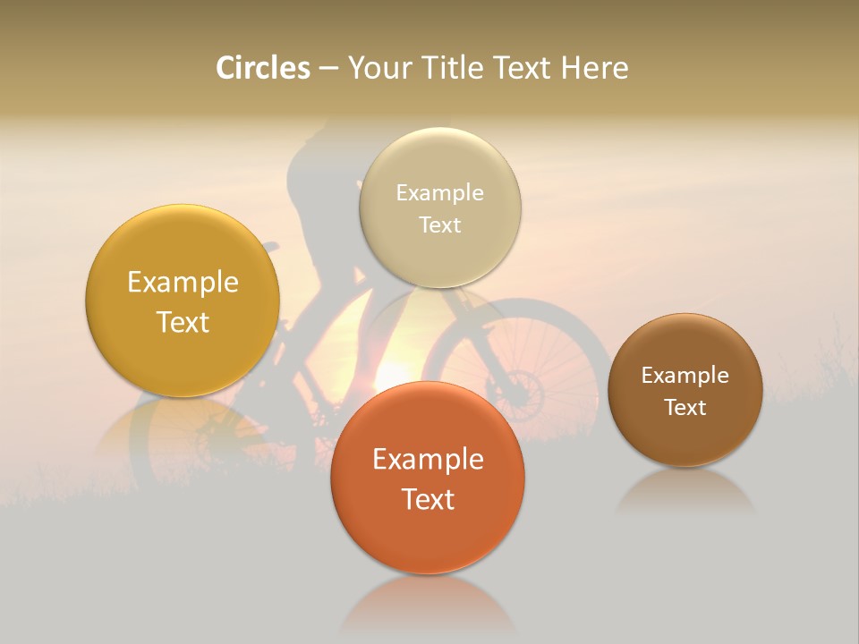 A Silhouette Of A Person Riding A Bike At Sunset PowerPoint Template