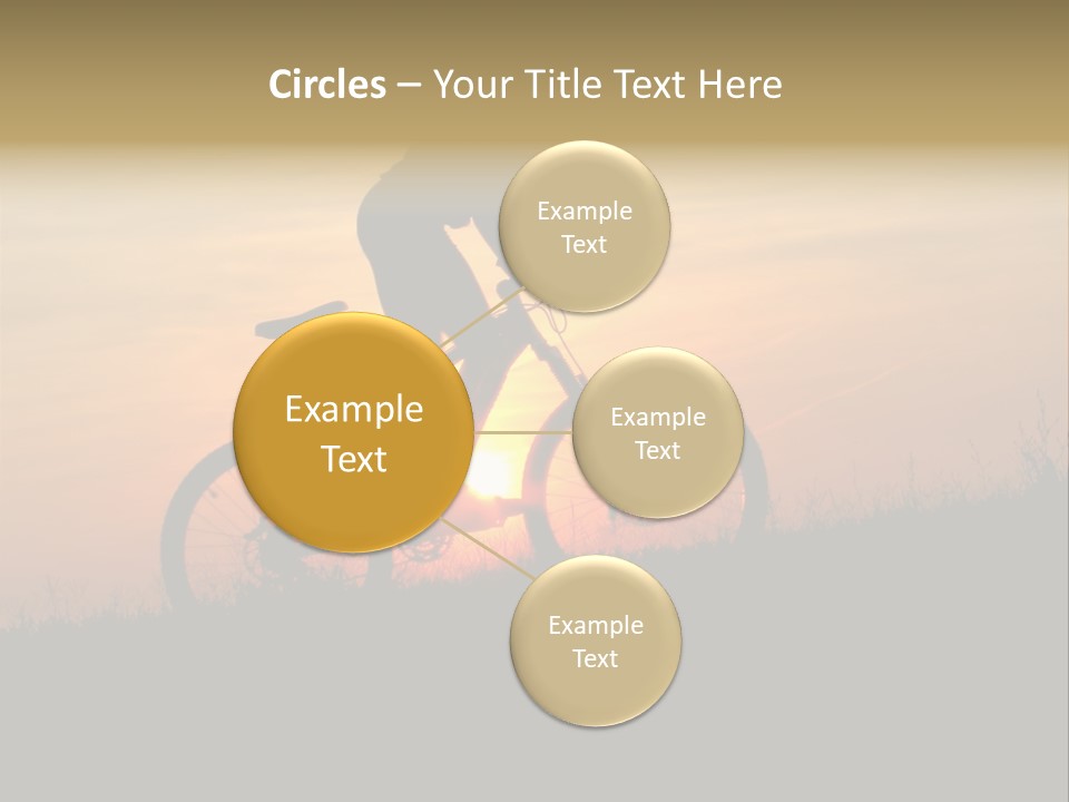 A Silhouette Of A Person Riding A Bike At Sunset PowerPoint Template