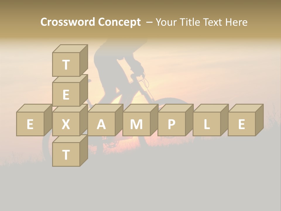 A Silhouette Of A Person Riding A Bike At Sunset PowerPoint Template