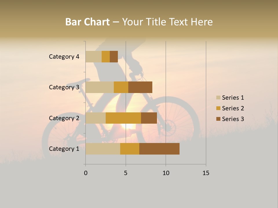 A Silhouette Of A Person Riding A Bike At Sunset PowerPoint Template