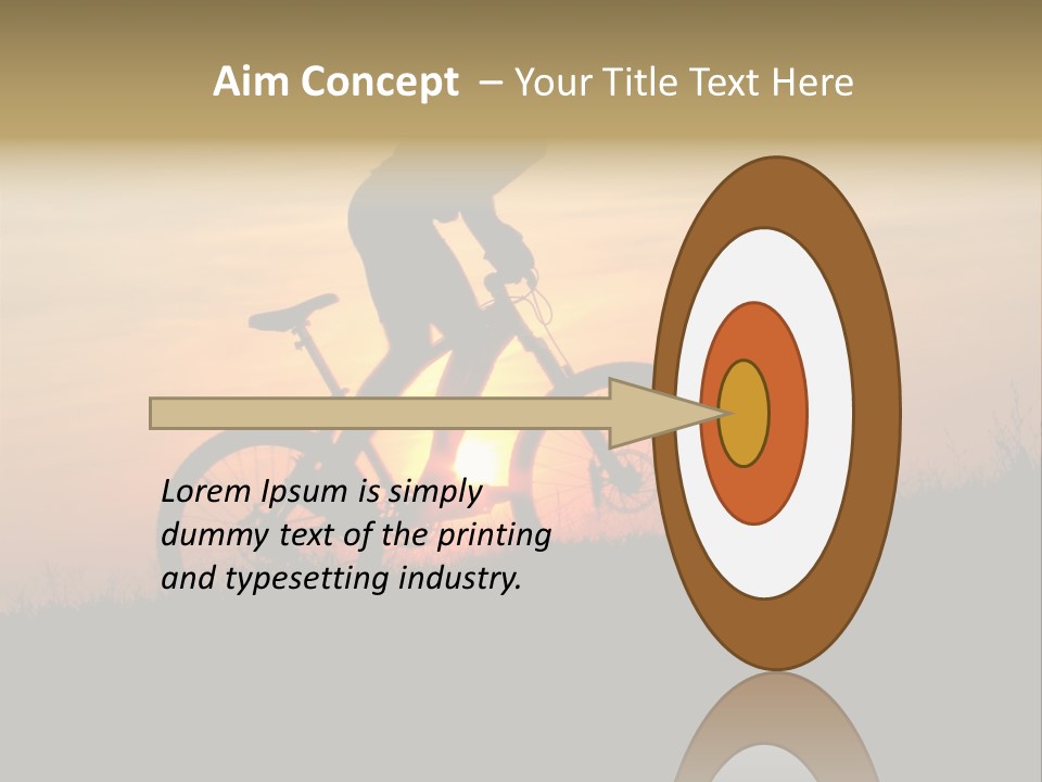 A Silhouette Of A Person Riding A Bike At Sunset PowerPoint Template