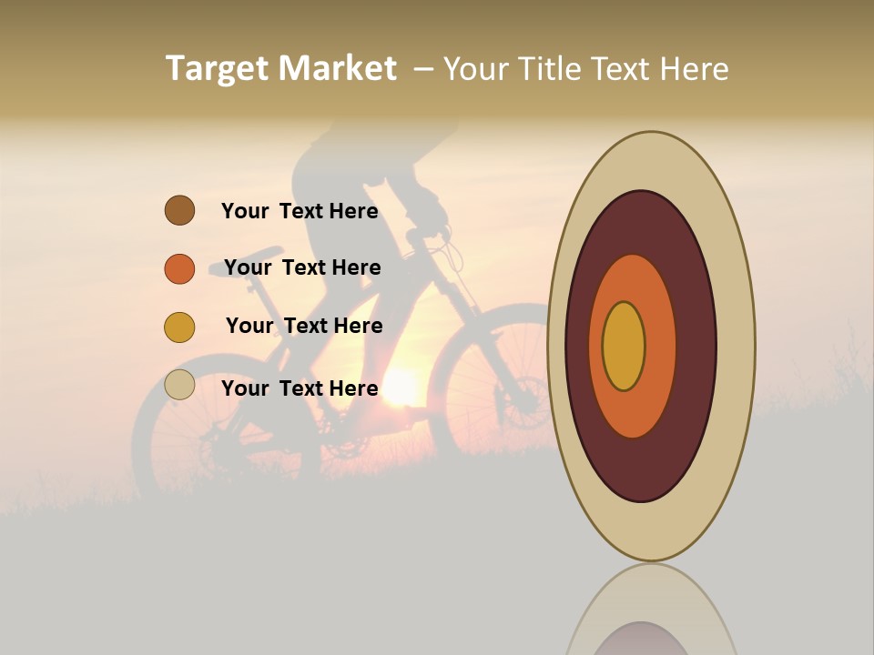 A Silhouette Of A Person Riding A Bike At Sunset PowerPoint Template