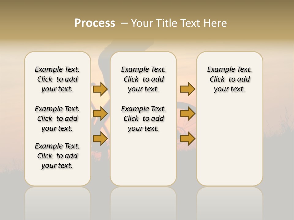 A Silhouette Of A Person Riding A Bike At Sunset PowerPoint Template