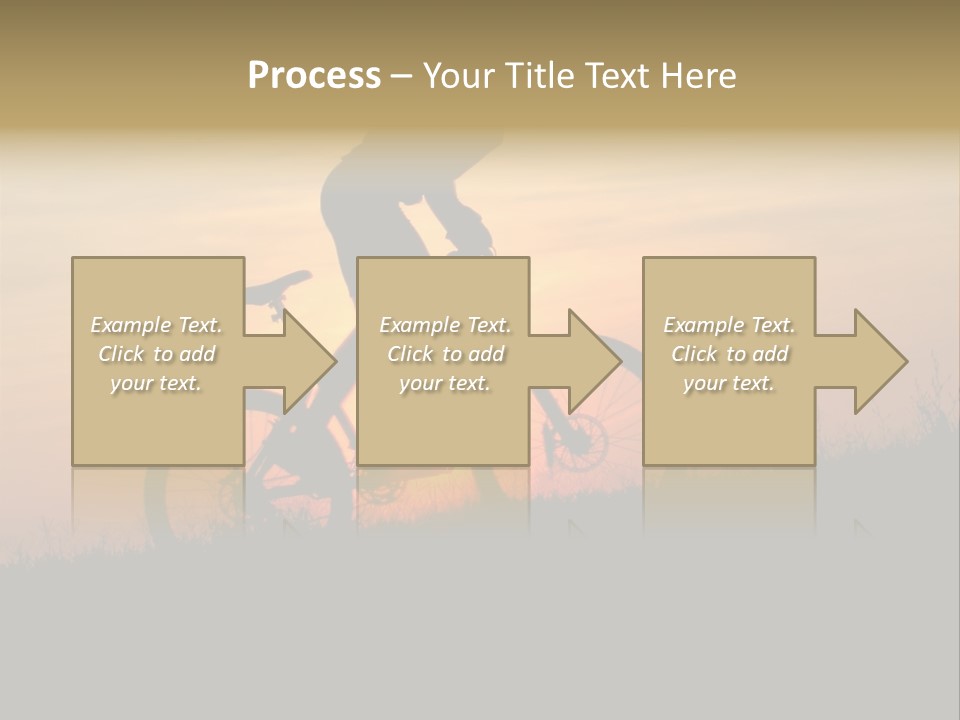 A Silhouette Of A Person Riding A Bike At Sunset PowerPoint Template