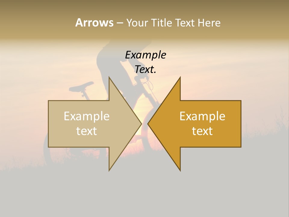 A Silhouette Of A Person Riding A Bike At Sunset PowerPoint Template