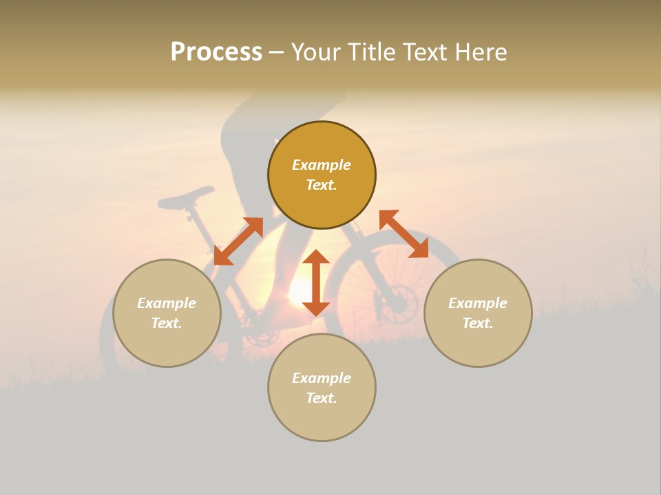 A Silhouette Of A Person Riding A Bike At Sunset PowerPoint Template