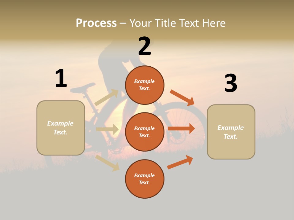 A Silhouette Of A Person Riding A Bike At Sunset PowerPoint Template