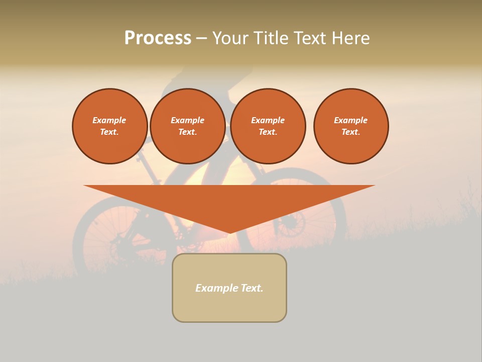 A Silhouette Of A Person Riding A Bike At Sunset PowerPoint Template