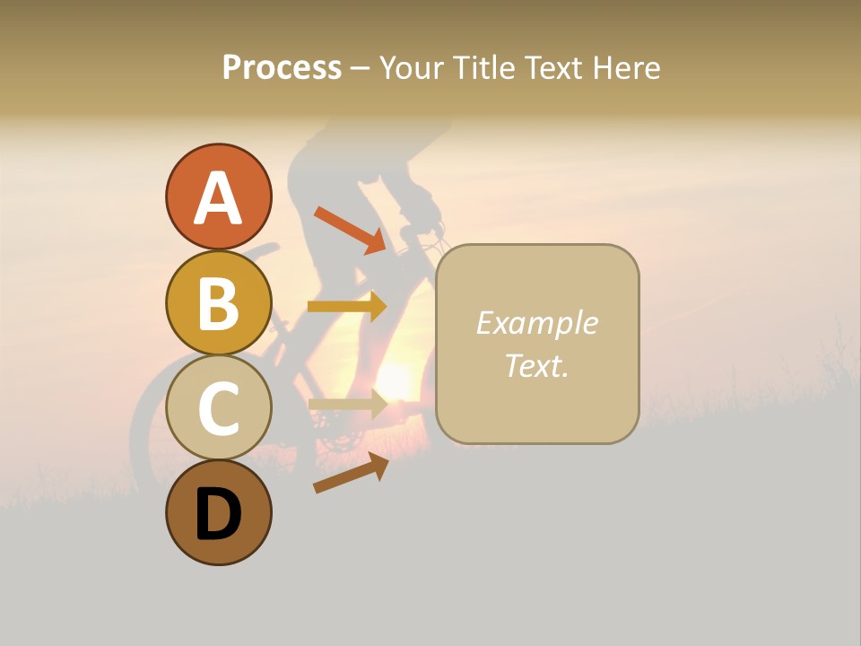 A Silhouette Of A Person Riding A Bike At Sunset PowerPoint Template