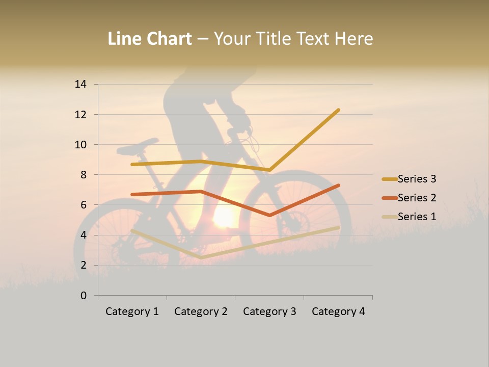 A Silhouette Of A Person Riding A Bike At Sunset PowerPoint Template